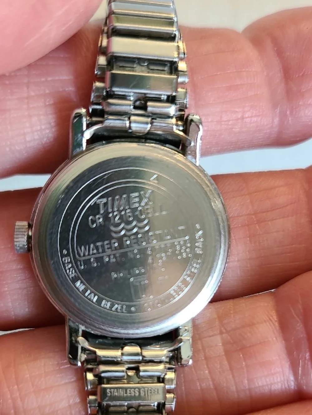 Timex Silver Tone Indiglo Watch with Cream Dial